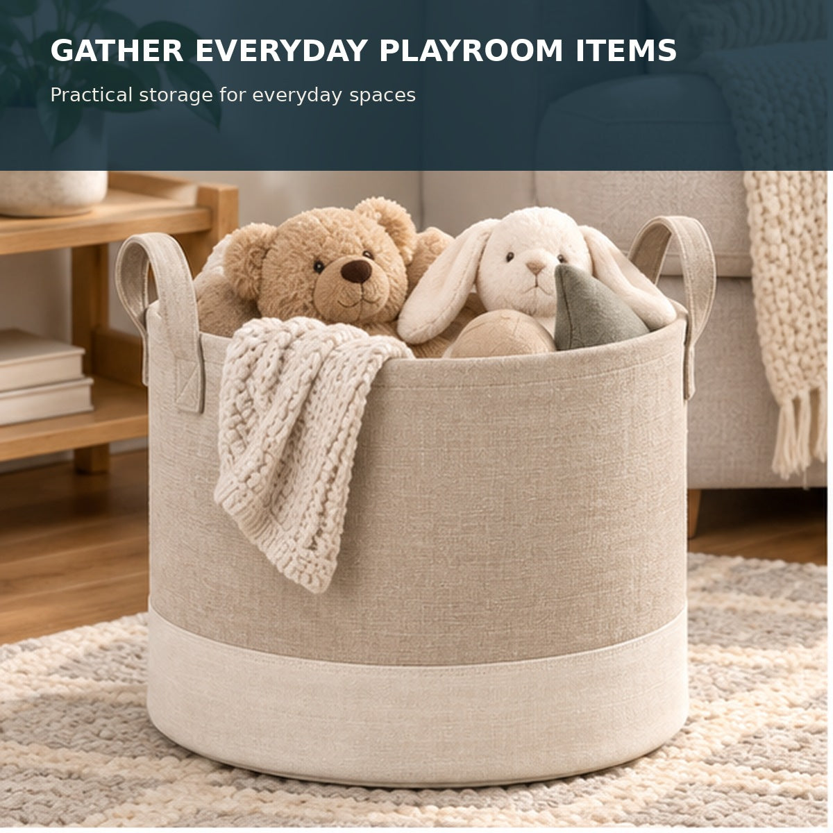 Soft-Sided Toy Storage Bin