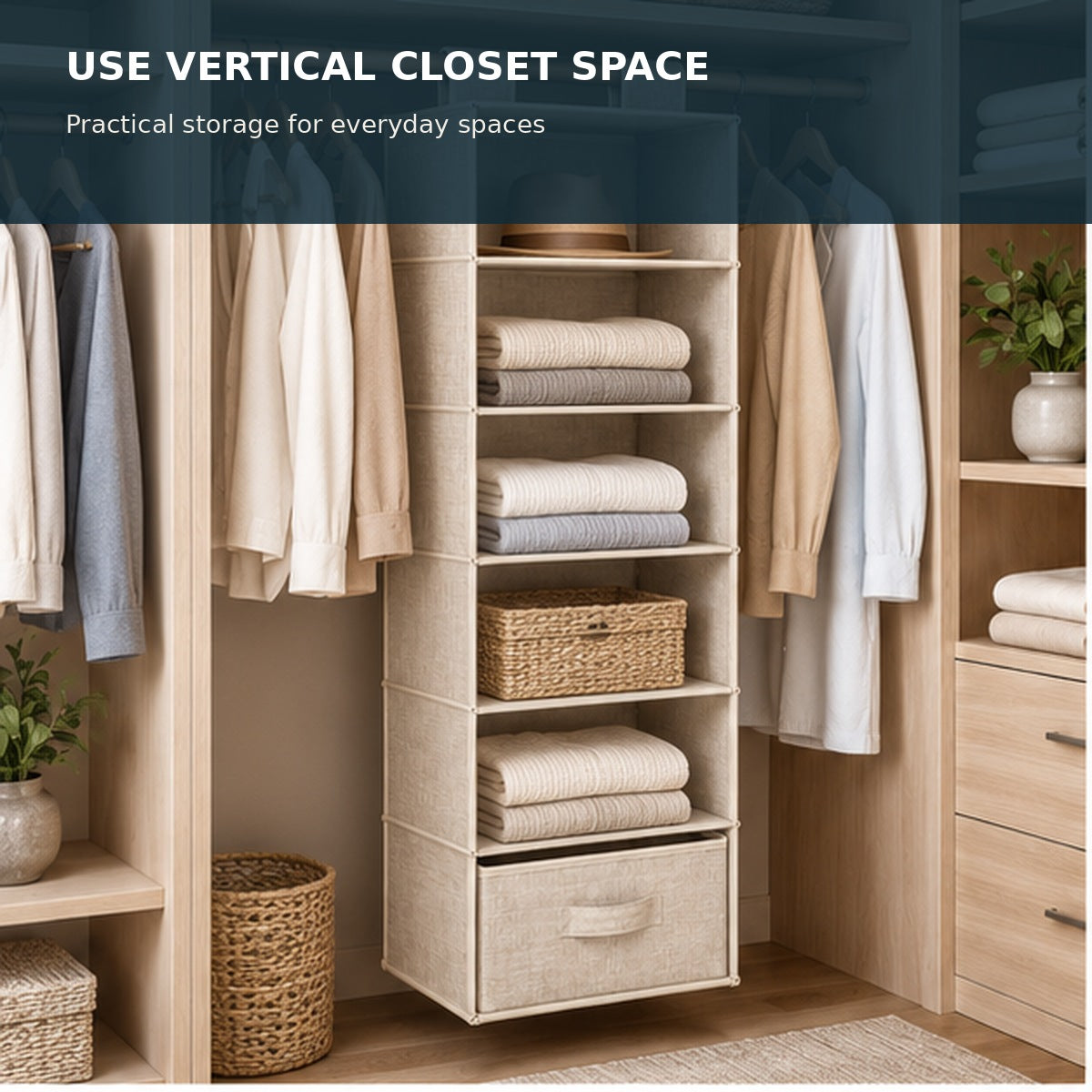 Hanging Closet Shelf Organizer