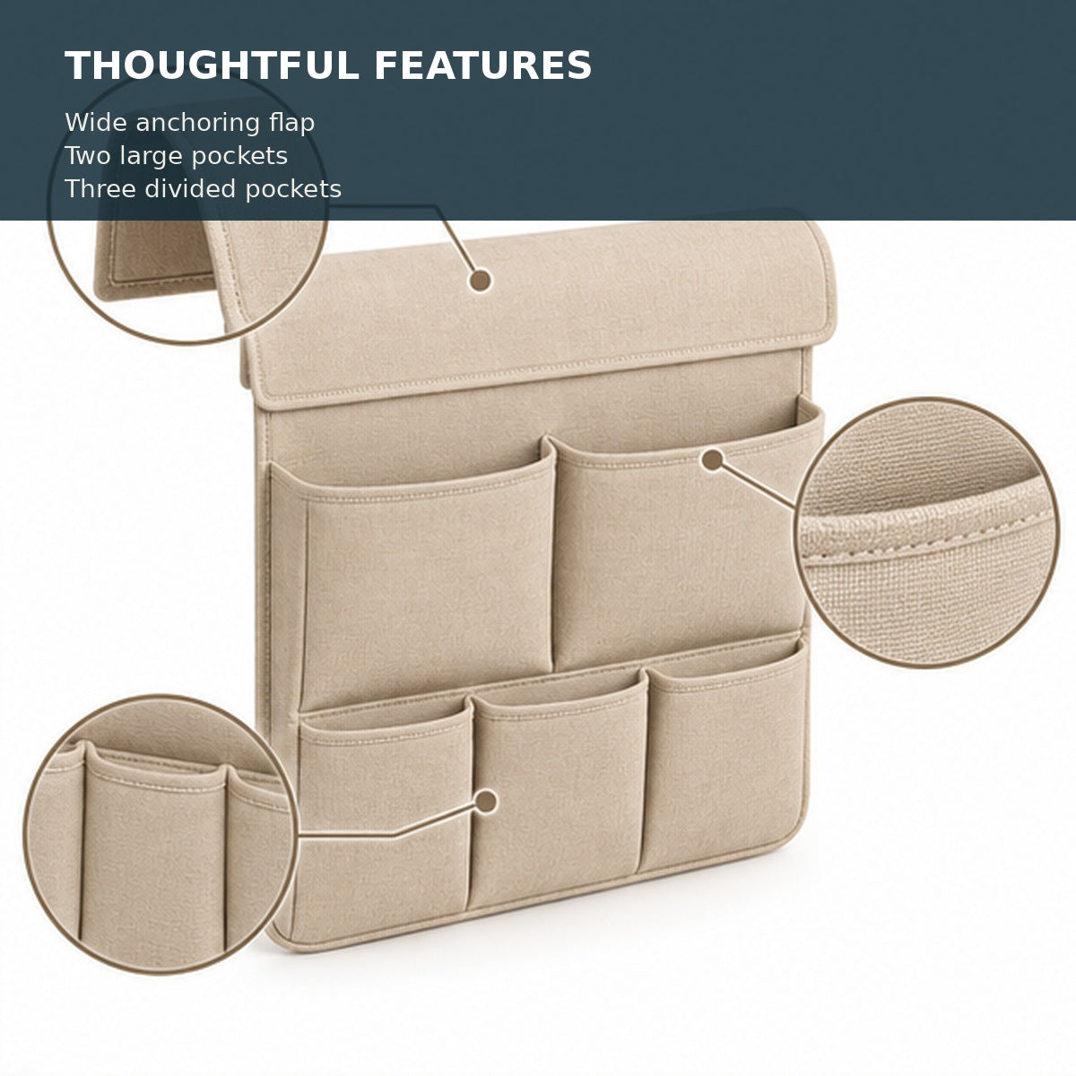 Bedside Pocket Organizer