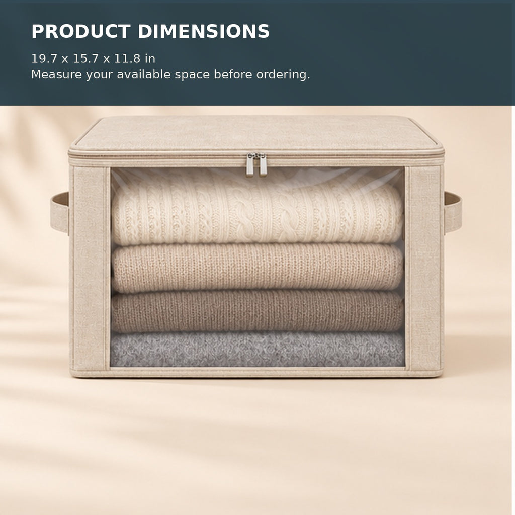 Clear-Front Sweater Storage Bin