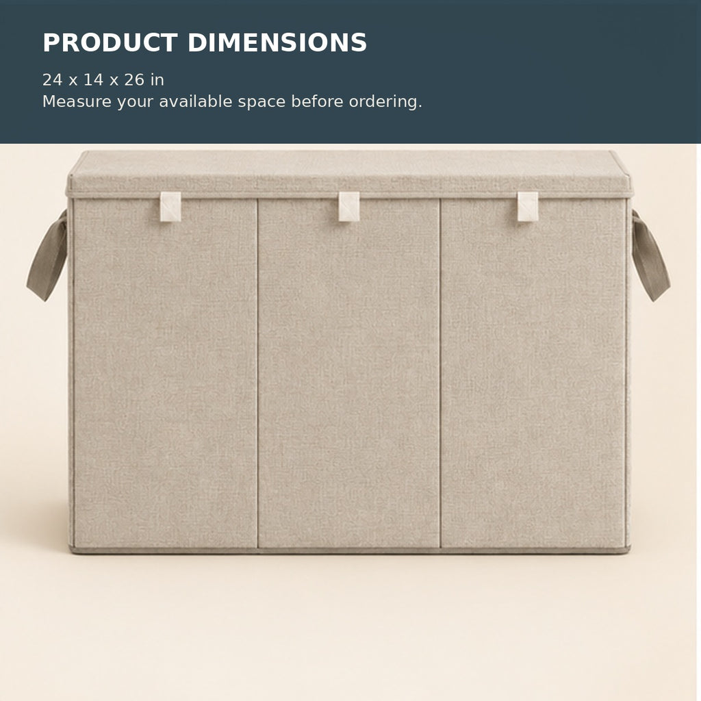 Triple-Section Laundry Hamper