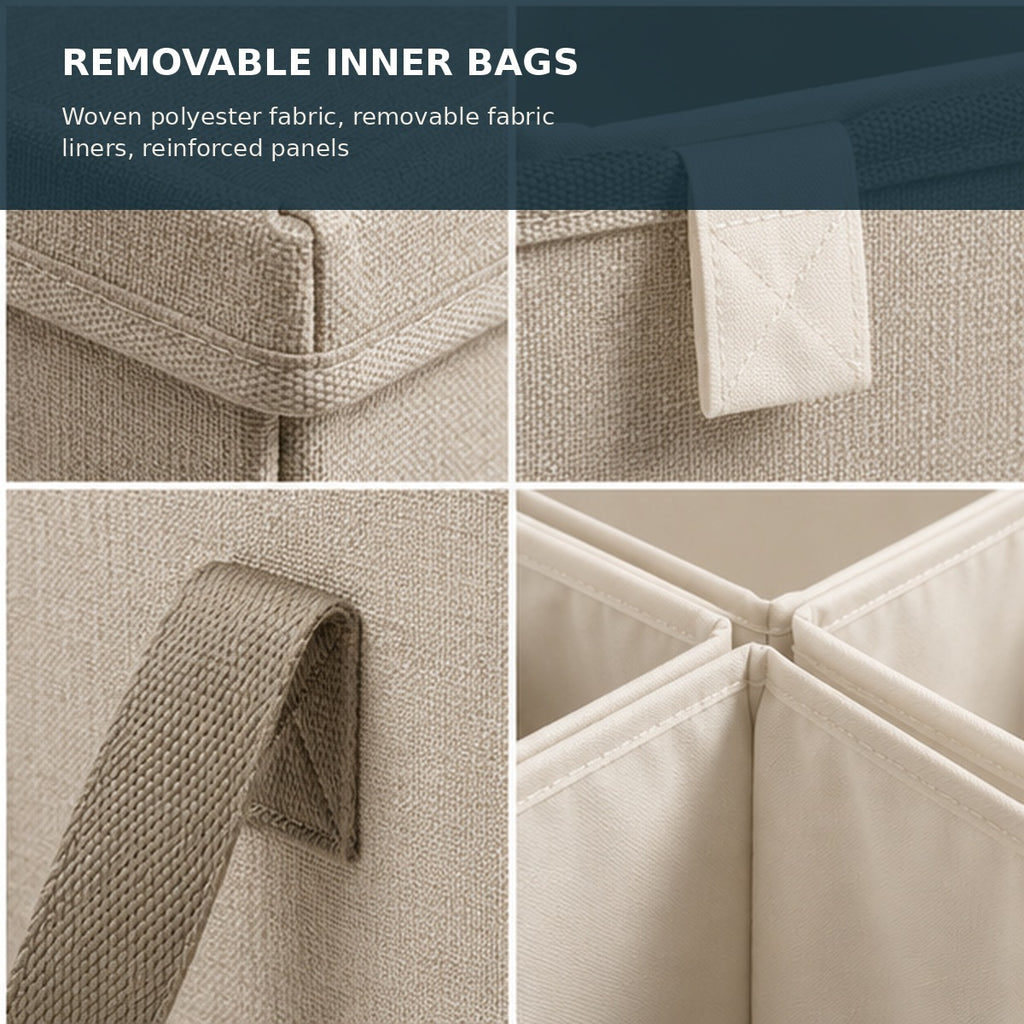 Triple-Section Laundry Hamper